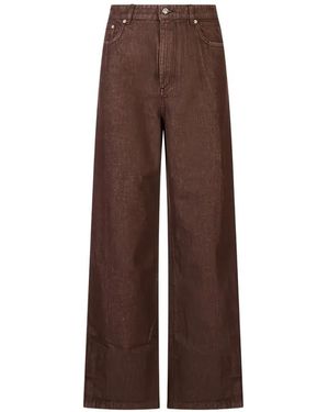 Sportmax Beati Side-Slit Jeans - Brown