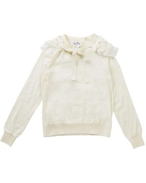Comme des Garçons Cape-detail Jumper - ホワイト