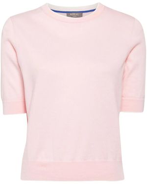 N.Peal Cashmere Fine-Knit T-Shirt - Pink