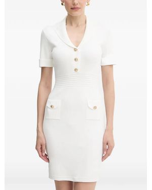 Guess Button-Pocket Dress - White