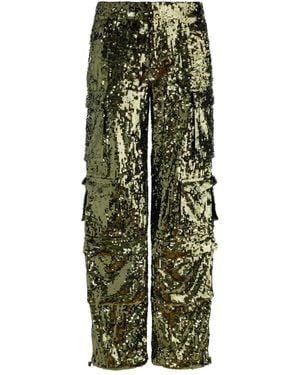 Alice + Olivia Pantalones cargo con lentejuelas - Verde