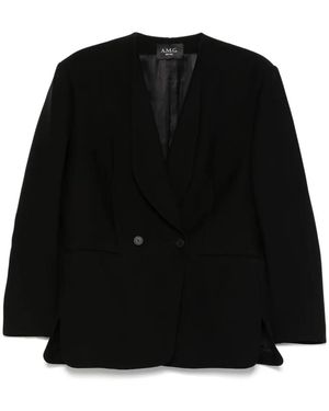 A.M.G Blazer Con Doble Botonadura - Negro