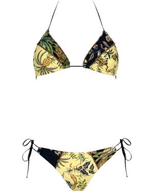 Miss Bikini Bikini Mit Tropischem Print - Mettallic