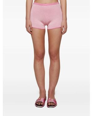 Calle Del Mar Micro Stripes Mini Shorts - Pink
