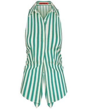 Simon Miller Loch Striped Sleeveless Shirt - Green