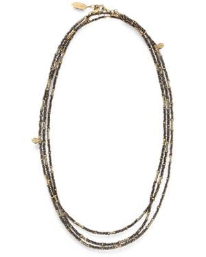 Brunello Cucinelli Hematite Sterling Wrap Bracelet - Metallic