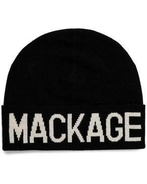 Mackage Gorro Kiko con logo - Negro