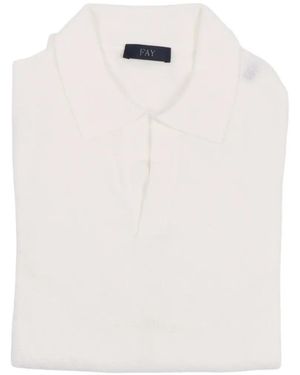Fay Knitted Polo Shirt - White