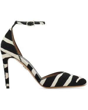 Ferragamo Pony-Skin Stiletto Court Shoes - White