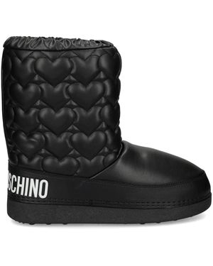 Love Moschino Chunky Quilted Boots - Black