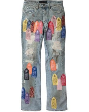 Who Decides War Gerafelde Jeans - Blauw