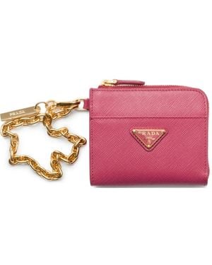 Prada Small Saffiano Wallet - Pink