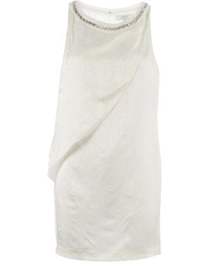 Robert Rodriguez Gem Detail Shift Dress - White