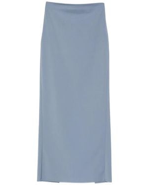 MARSĒM High-Waisted Maxi Skirt - Blue