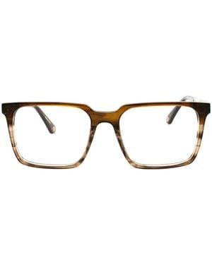 Police Rectangle-Frame Glasses - Metallic