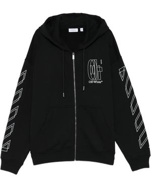 メンズ Off-White c/o Virgil Abloh ジップアップ パーカー ブラック