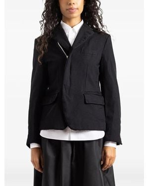 Comme des Garçons Zip-Detail Tailored Jacket - Black