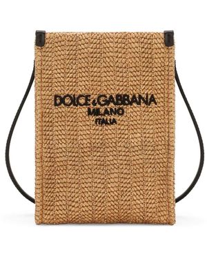 Dolce & Gabbana ストローショルダーバッグ - ナチュラル