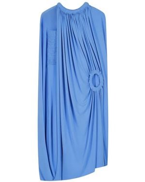 Coperni Draped Cut-Out Asymmetric Dress - Blue