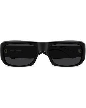 Saint Laurent Rectangle-Frame Sunglasses - Black