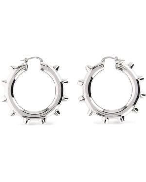 Jil Sander Spike-Embellished Hoop Earrings - Metallic