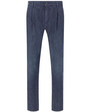 Paul & Shark Button Denim Trousers - Blue
