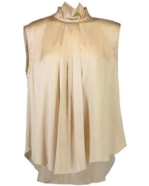 Brunello Cucinelli Silk Top - Natural