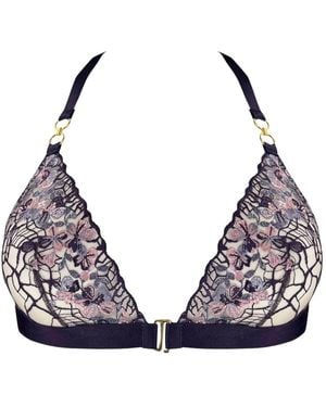 Bordelle Amela Embroidered Triangle Bra - Blue