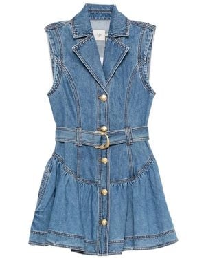 Aje. Liliana Denim Mini Dress - Blue