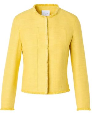 Akris Punto Fringed Cropped Jacket - Yellow
