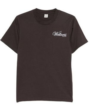 Sporty & Rich Soho Logo-Print Short-Sleeved T-Shirt - Black