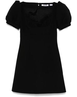 Vivetta Lace-Trim Sweetheart Mini Dress With Puff Sleeves - Black