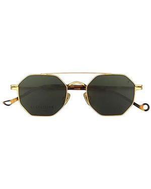 Eyepetizer Lime Vista Geometric-Frame Sunglasses - Metallic