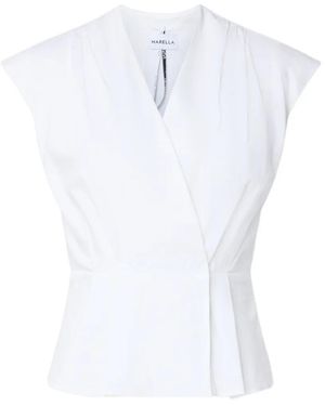 Marella V-Neck Top - White