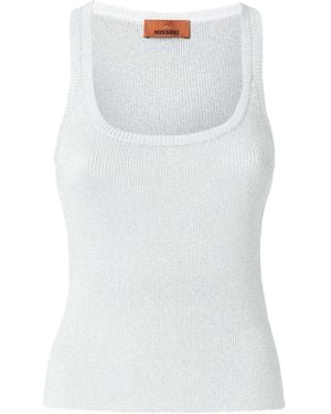 Missoni Metallic Blend Viscose Top - White
