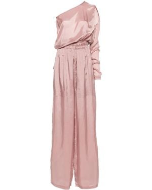 Rick Owens Asymmetric Organza Playsuit - Pink