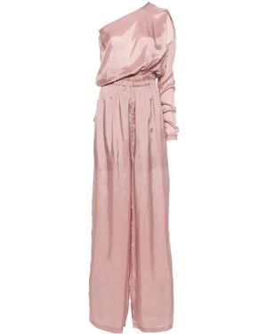 Rick Owens Asymmetric Organza Playsuit - Pink