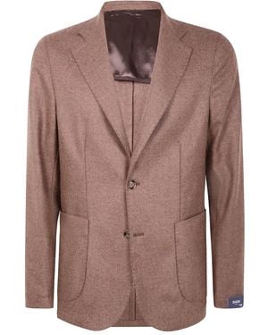 Barba Napoli Patch-Pocket Wool Blazer - Brown