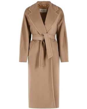Max Mara Madame Belted Coat - Natural