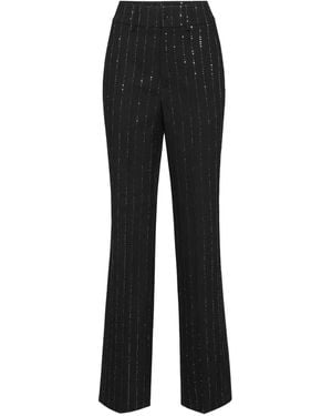 Philipp Plein Pinstriped Trousers - Black