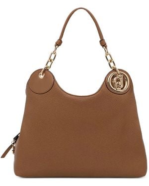 Liu Jo Logo-Plaque Chain-Link Tote Bag - Brown