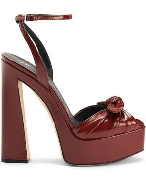 Giuseppe Zanotti Sandali Gabriiela Con Suola Rialzata - Rosso
