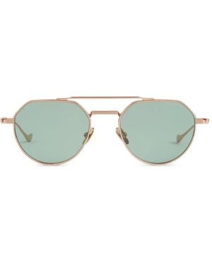 Cutler and Gross Geometrische Sonnenbrille Mit Doppelsteg - Grün