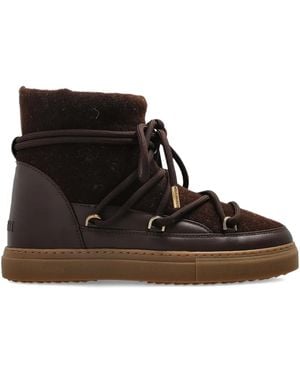 Inuikii Lace-Up Shearling Court Shoes - Black