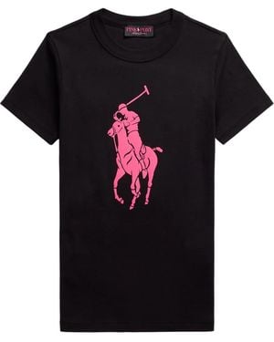 Polo Ralph Lauren Pony Graphic Crew-Neck T-Shirt - Black