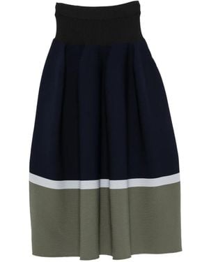 CFCL Colour-Block Pleated Maxi Skirt - Blue