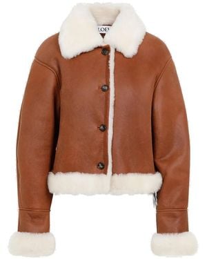 Loewe Shearling Jacket - Brown