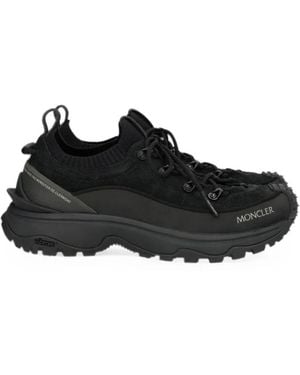 Moncler Trailgrip Lite3 Suede Sneakers - Black
