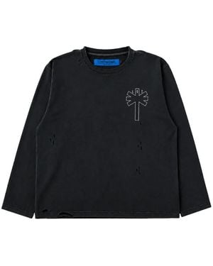 LOSTSHDWS Gambling Distressed Graphic-Print T-Shirt - Black