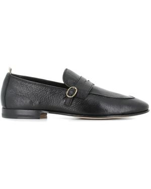 Officine Creative Buckle Leather Monk Shoes - Black